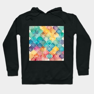 Watercolor Mosaic Pattern Hoodie